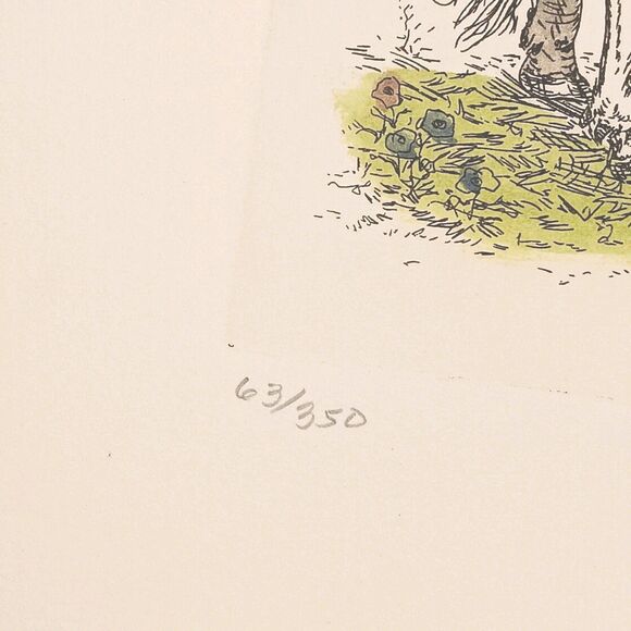 Martha Hinson “Udder Nonsense” Cow In Pink Bonnet Print Signed & Numbered 63/350 - Picture 5 of 13